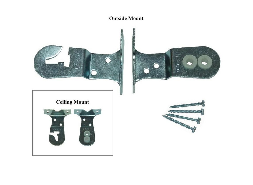 UNIVERSAL BRACKETS with NYLON BUSHING for Roller Shades with a METAL Roller 1-Pr