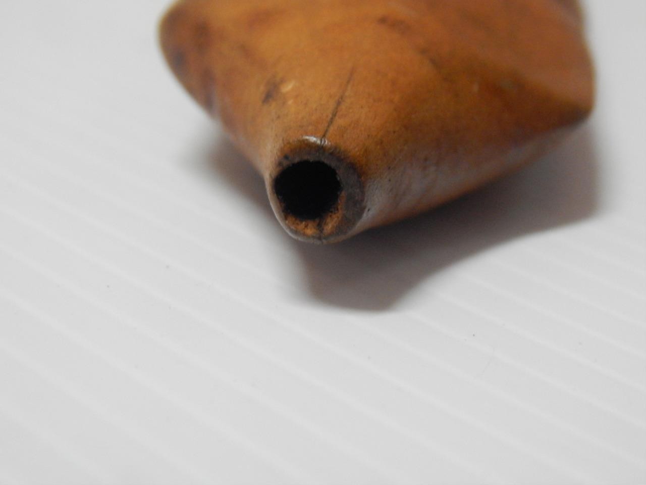 VINTAGE / ANTIQUE PLAINS / WOODLANDS HAND CARVED WOODEN PIPE STEM - 20 +/- " L