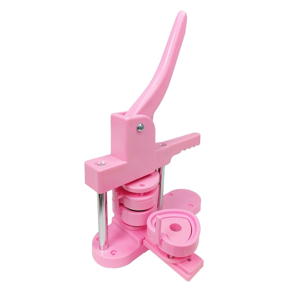 Heart-Shaped Pin Button Maker Press Machine Kit - No Assembly Required DIY Gift