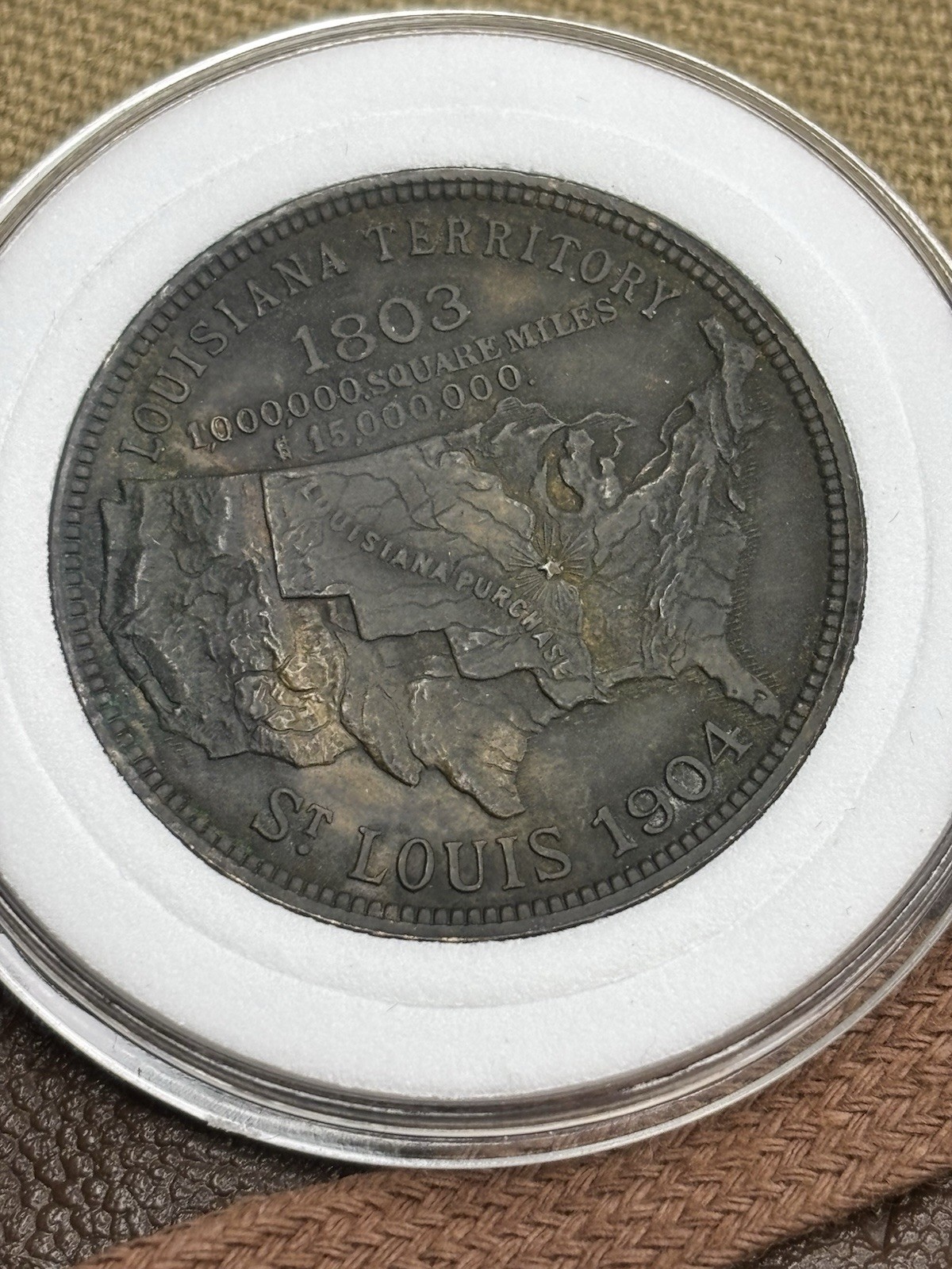 1904 So Called Dollar - Louisiana Purchase Expo HK 303 Beautiful Bronze Patina
