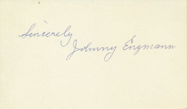 Johnny ENZMANN / Signature Signed