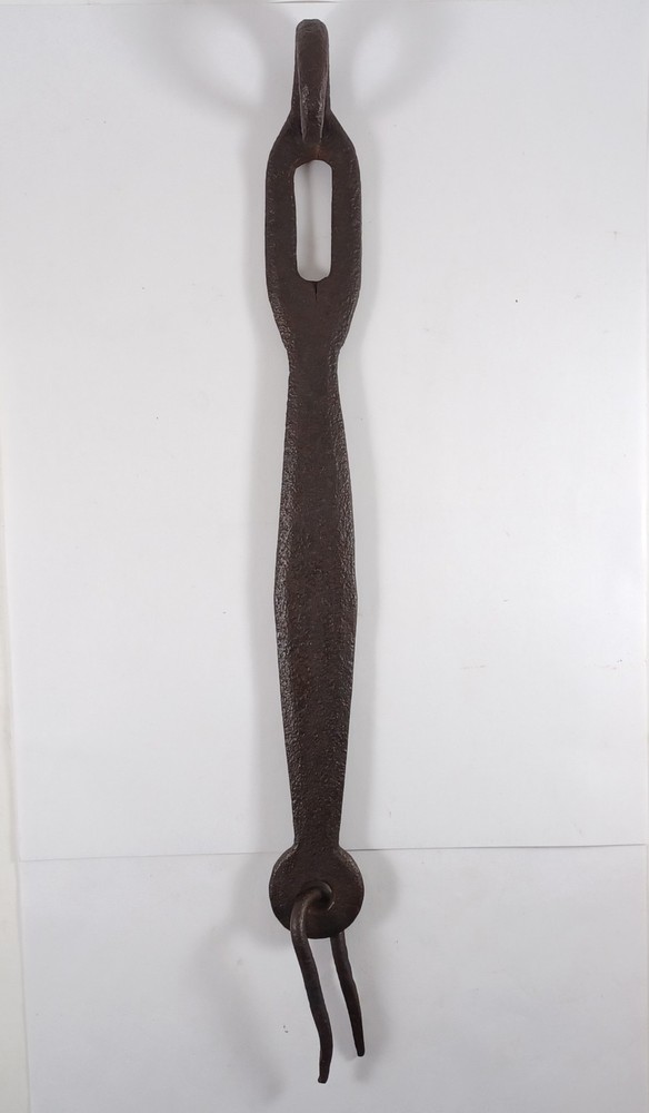 Antique Primitive Forged Wrought Iron Door Gate Hasp