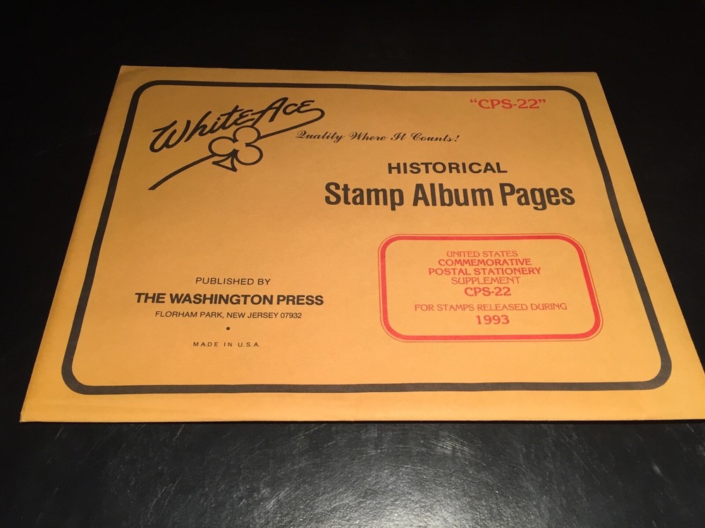New White Ace Pages U.S. Commemorative Postal Stationary 1993 CPS-22