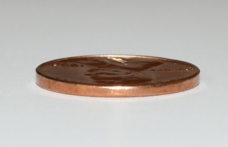 1968 Penny Error No Mint Mark P Red High Mint State Rim Collar DD Errors