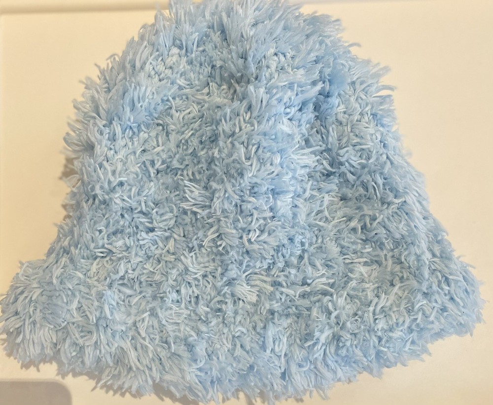 Hand Knitted Hat. Light Blue