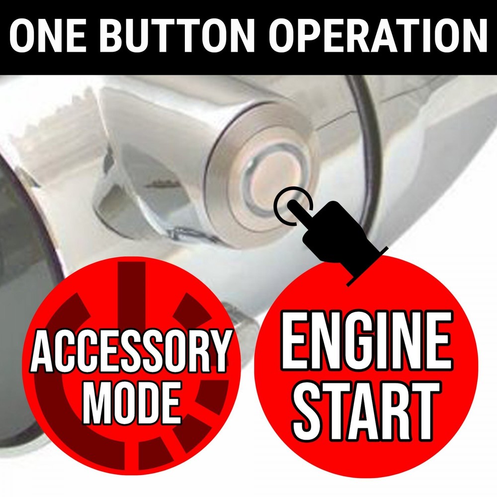 GM Direct Fit Column Insert Billet Push Button Car Start Conversion Kit w/ RFID