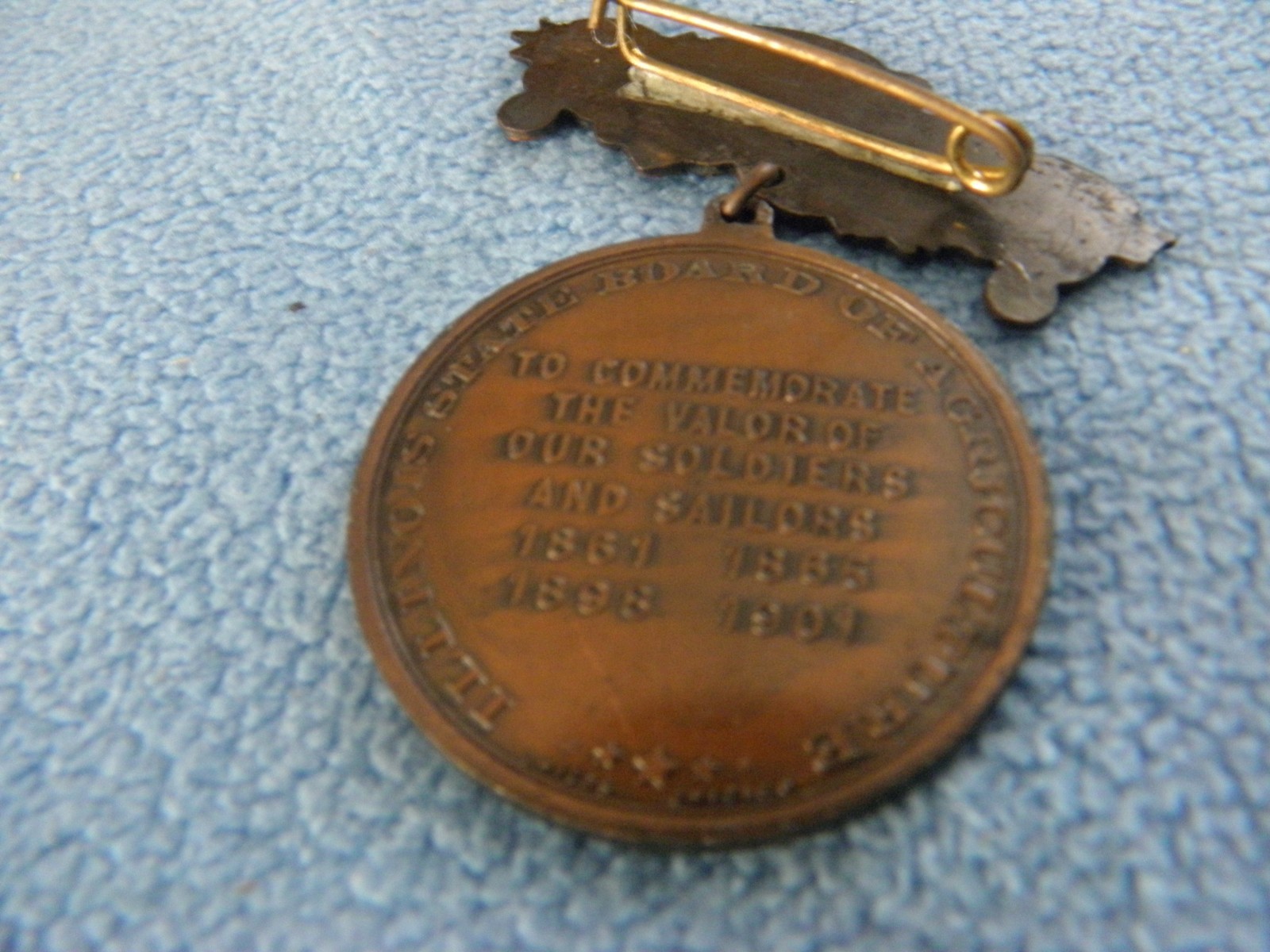 1912 ILLINOIS STATE FAIR COMMERATIVE MILITARY MEDAL GENERAL E.J. FARNSWORTH