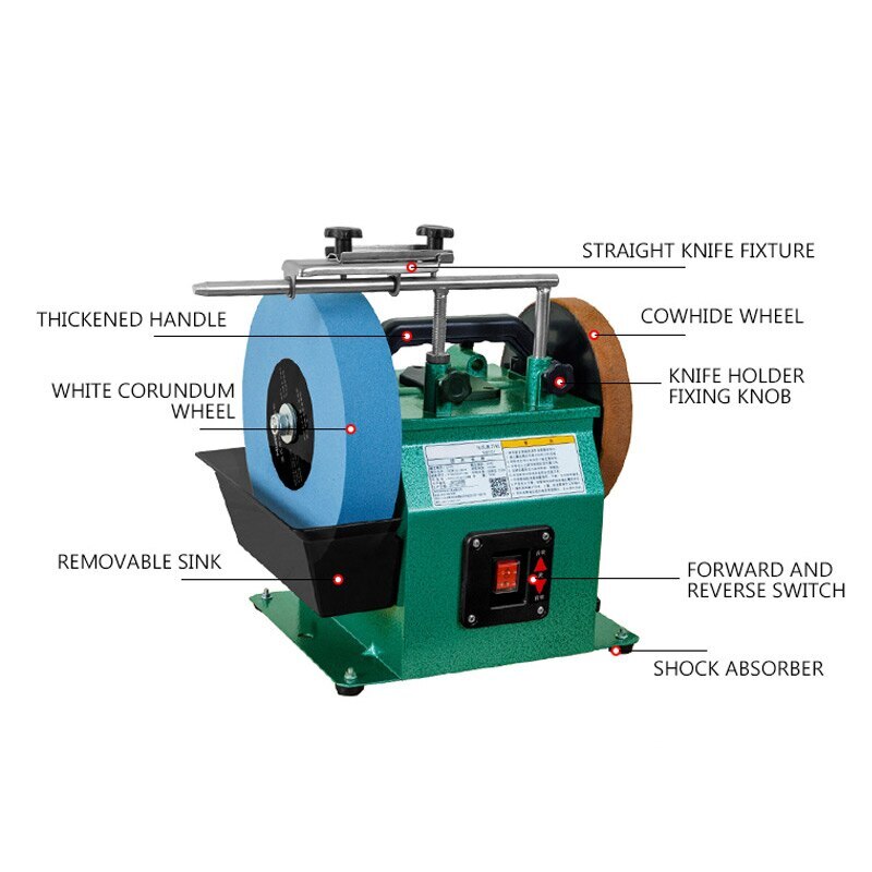 10 Inch Low Speed Water-Cooled Sharpener Machine Desktop Grinder Machine