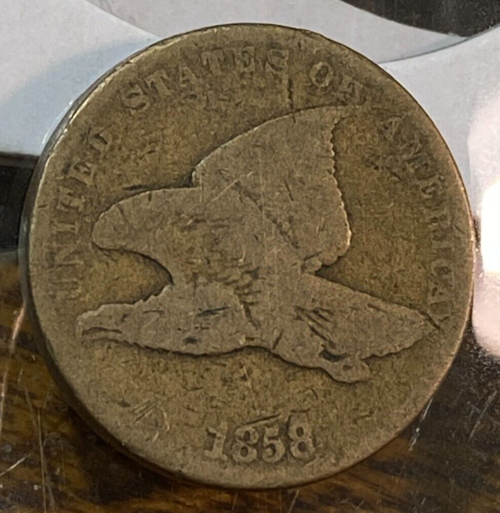 1858 Small Letters Flying Eagle Cent Nice Original VG CHRC