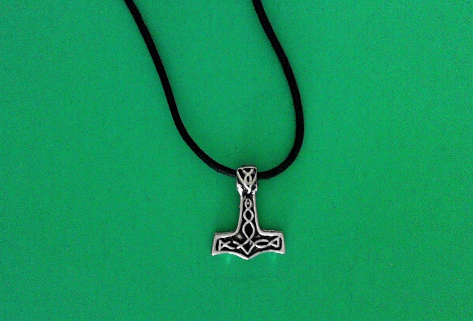 Thor's Hammer Pewter Pendant Necklace! New Made in USA Mjolnir Viking Pagan
