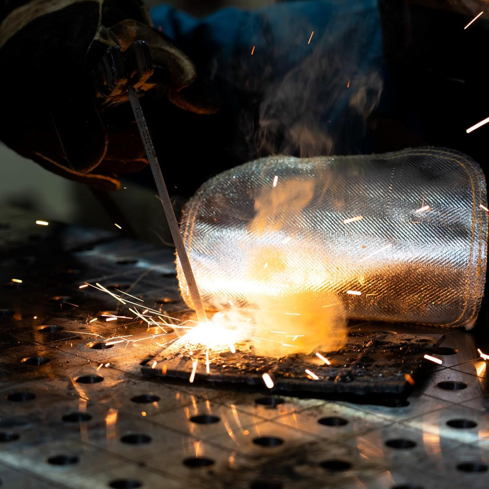 Hand Heat Shield, Welding Hand Shield Split Cowhide Leather Aluminized Back Weld