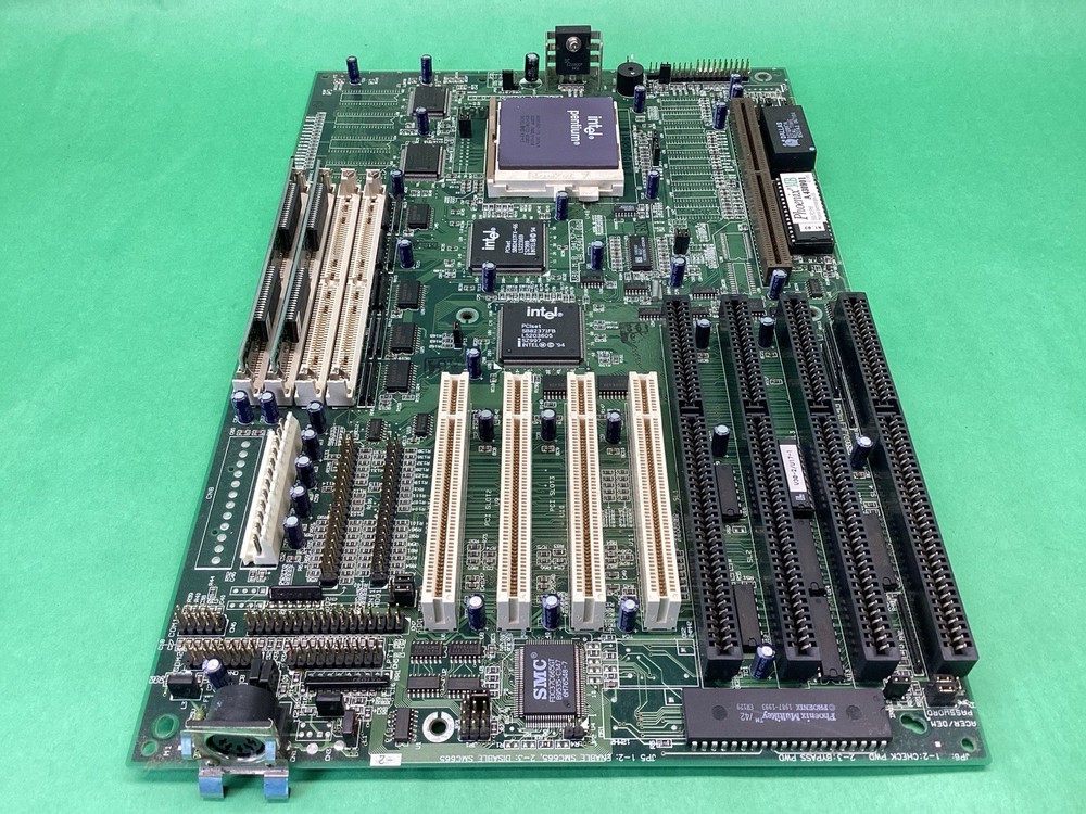 Socket 7 Motherboard 94137-2 & Pentium A80502-75 CPU & RAM - UNTESTED