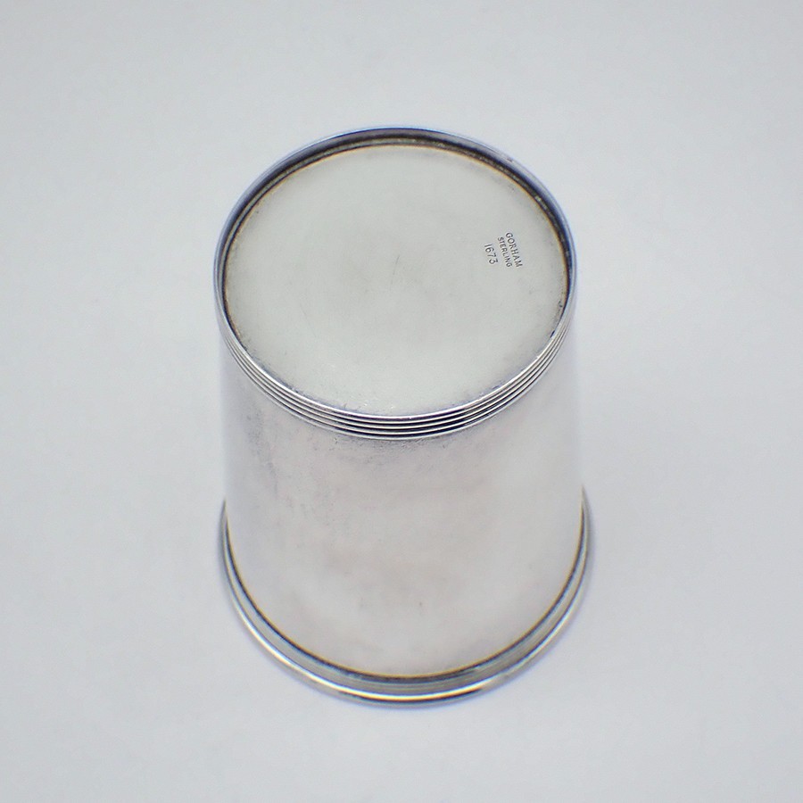 Banded Mint Julep Cup Gorham Sterling Silver Mono L