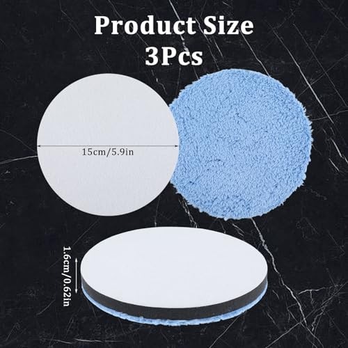 3 Pcs 5.9 Inch 150mm Microfiber Polishing Pad, Polishing Pads, Buffing Pad for