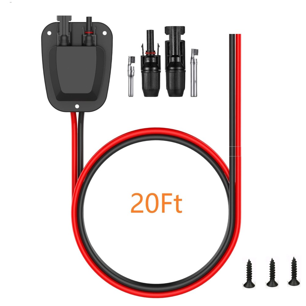 Solar Double Cable Entry Gland Installed Solar Panel Extension Cable- 10AWG S...