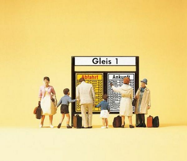 Preiser 79145 N Scale Passengers Checking Schedule