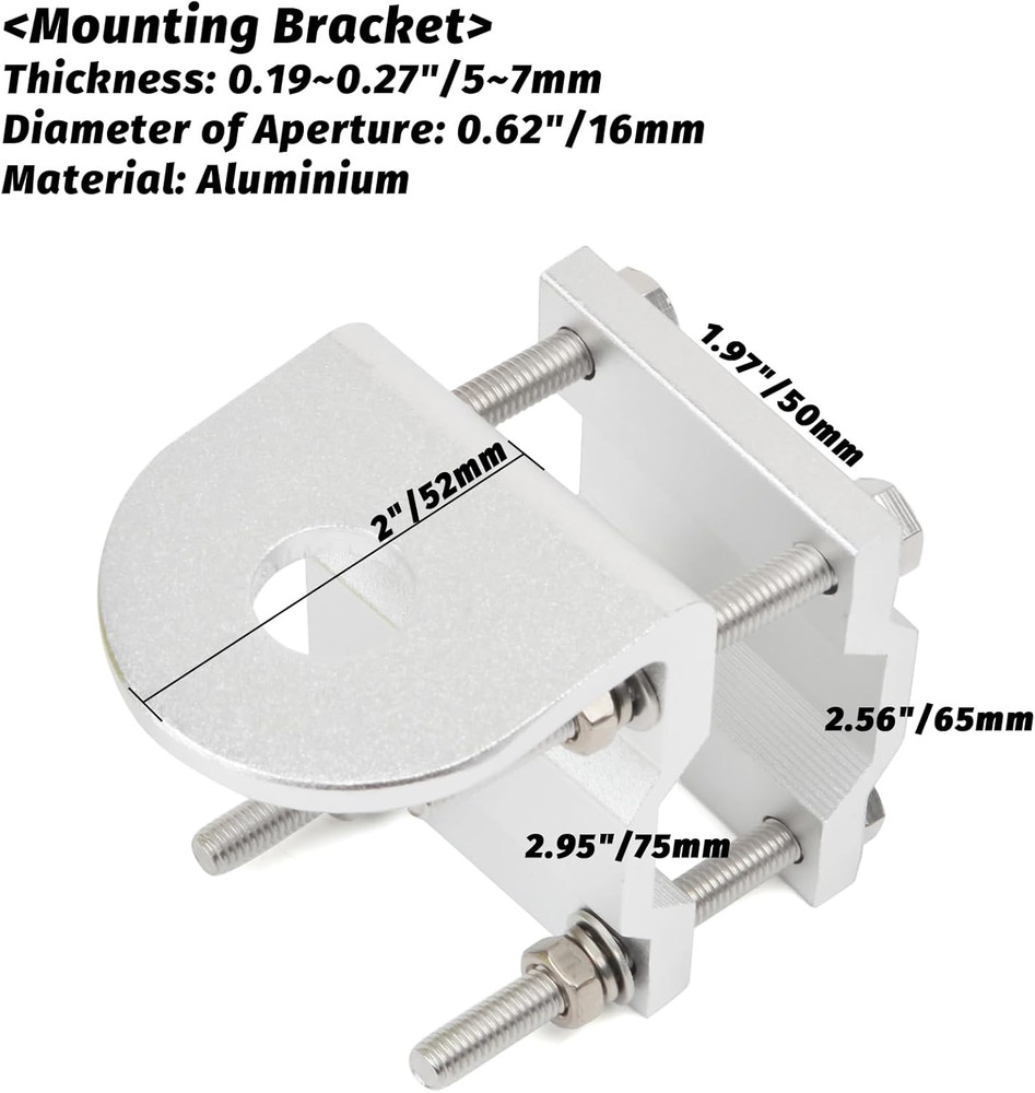 NMO Antenna Mount Bracket, Roll Bar/Mirror Mounting Bracket, Antenna Mount with