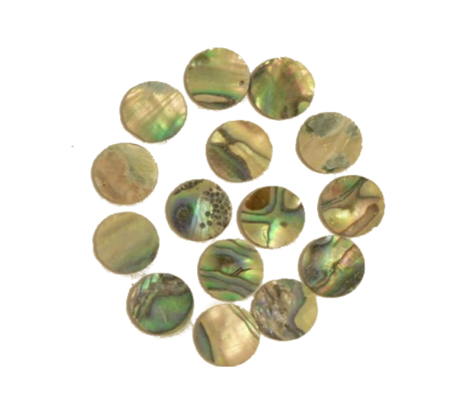 Green Abalone Inlay Material Dots From 3mm-9mm- DG
