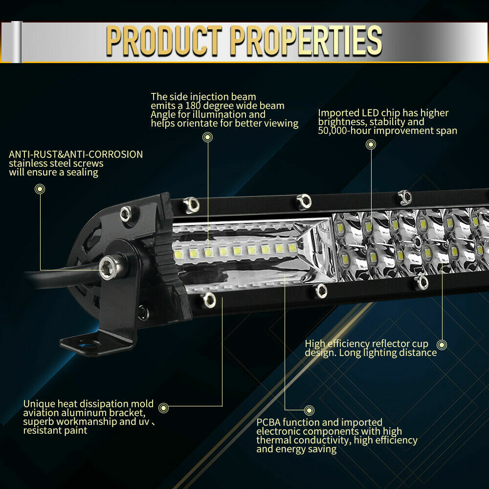 Super Rectangular Marine 7'' LED Pontoon Docking Work Light Boat Bar Head Light