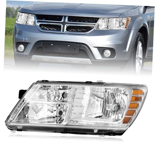 Headlight Assembly Compatible with 2009-2020 Dodge Journey Driver Left Side