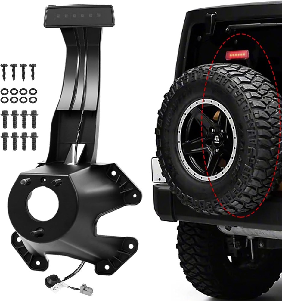 Jeep Spare Tire Mount Brake Light Bracket Kit