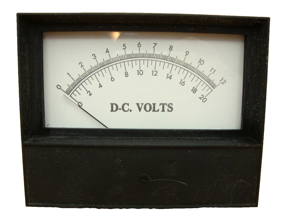 DC VOLT ANALOG METER 0 - 12 & 0 - 20 (Qty 1)