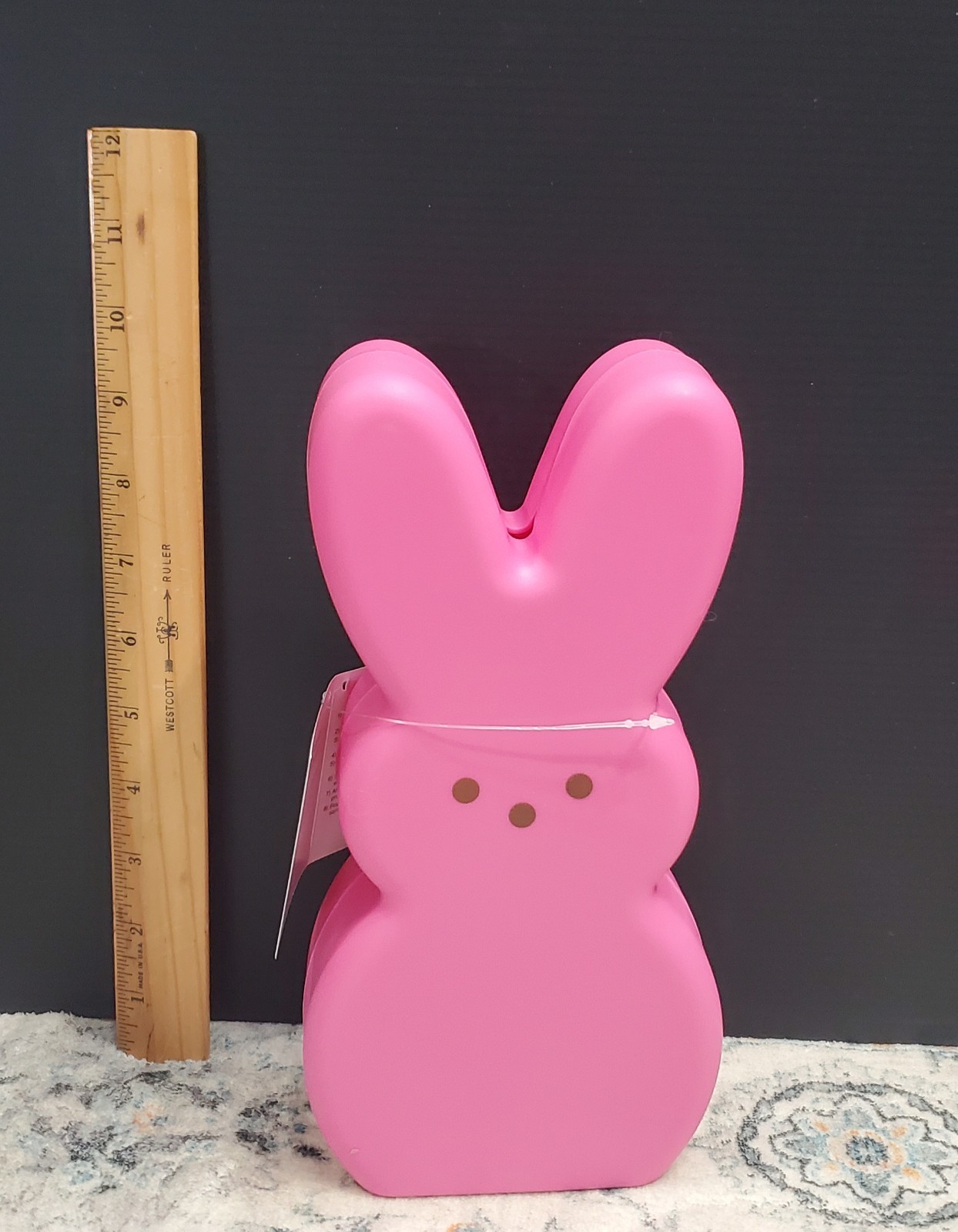 Peeps PEEPS Easter Bunny Marshmallow 10" LED Blow Mold Candle Figure Valentine's