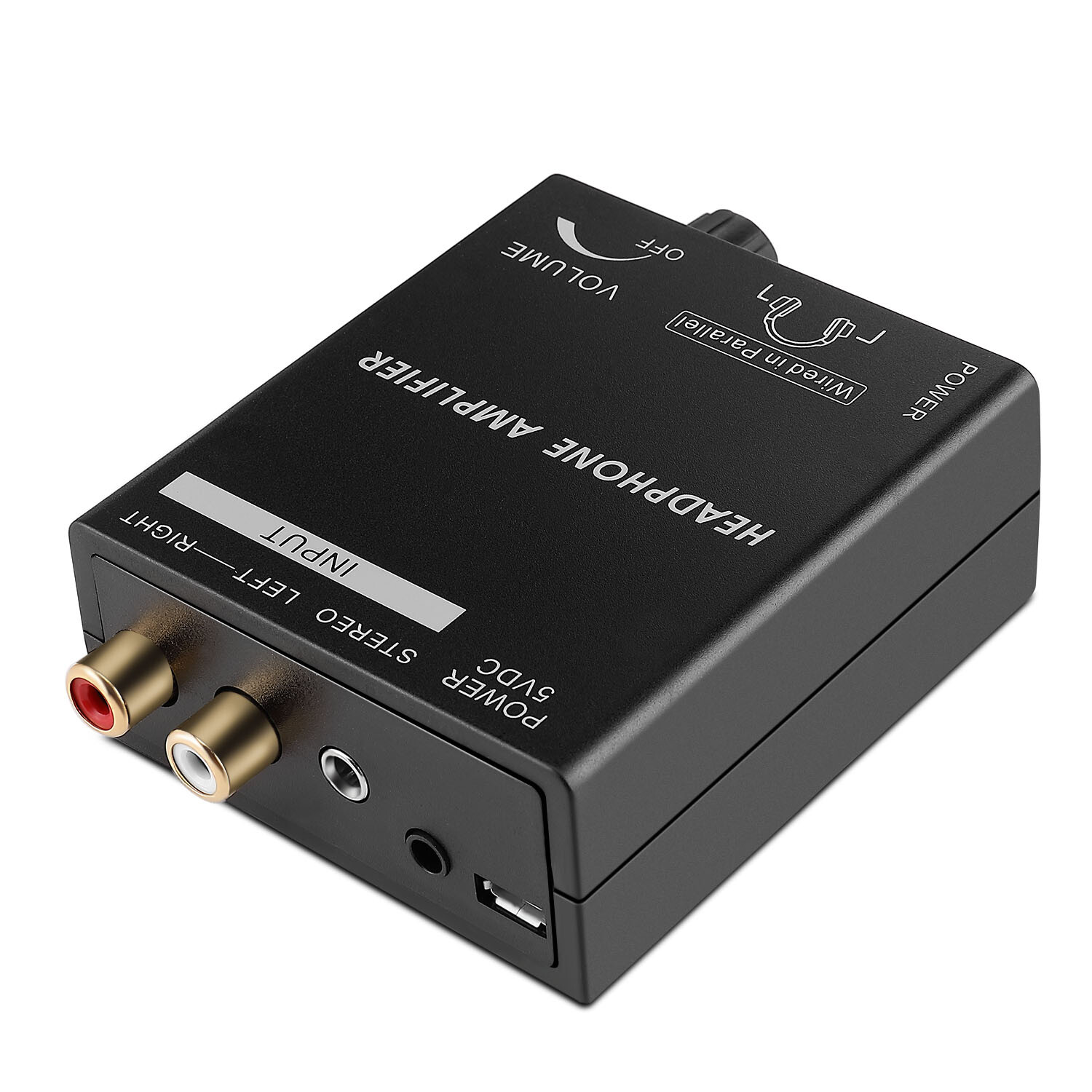 Portable Headphones Amplifier Stereo Headphone Amp Volume Control with RCA Input