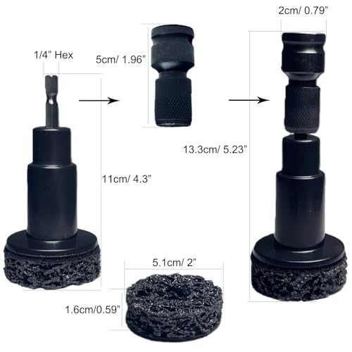 Wheel Hub Cleaning Tool Kit 10-Pad Quick Rust Removal for Lug Studs & Rotors