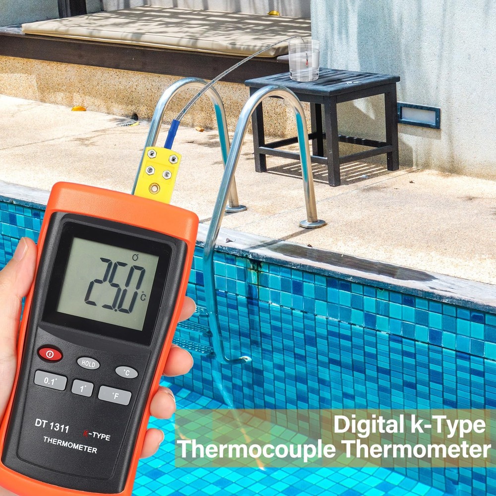 Relaxweex Kiln Thermometer Full Range High Temperature Pyrometer K-Type...