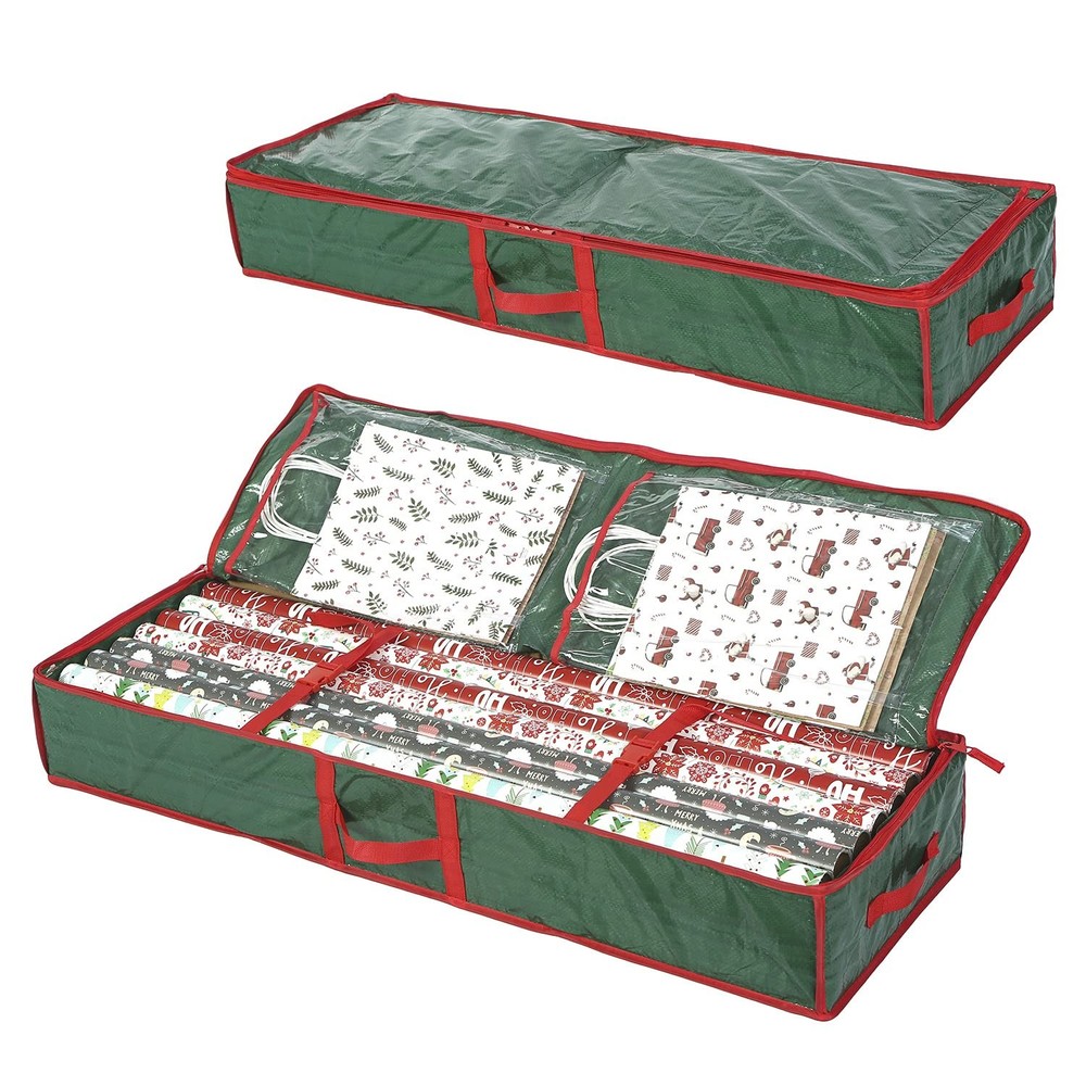 Underbed Gift Wrap Organizer,Gift Wrapping Paper Storage Container Holds up