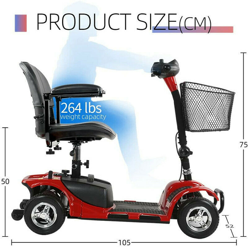 ENGWE 4 Wheel Powered Mobility Scooter 180W Heavy Duty Power Drive for Seniors