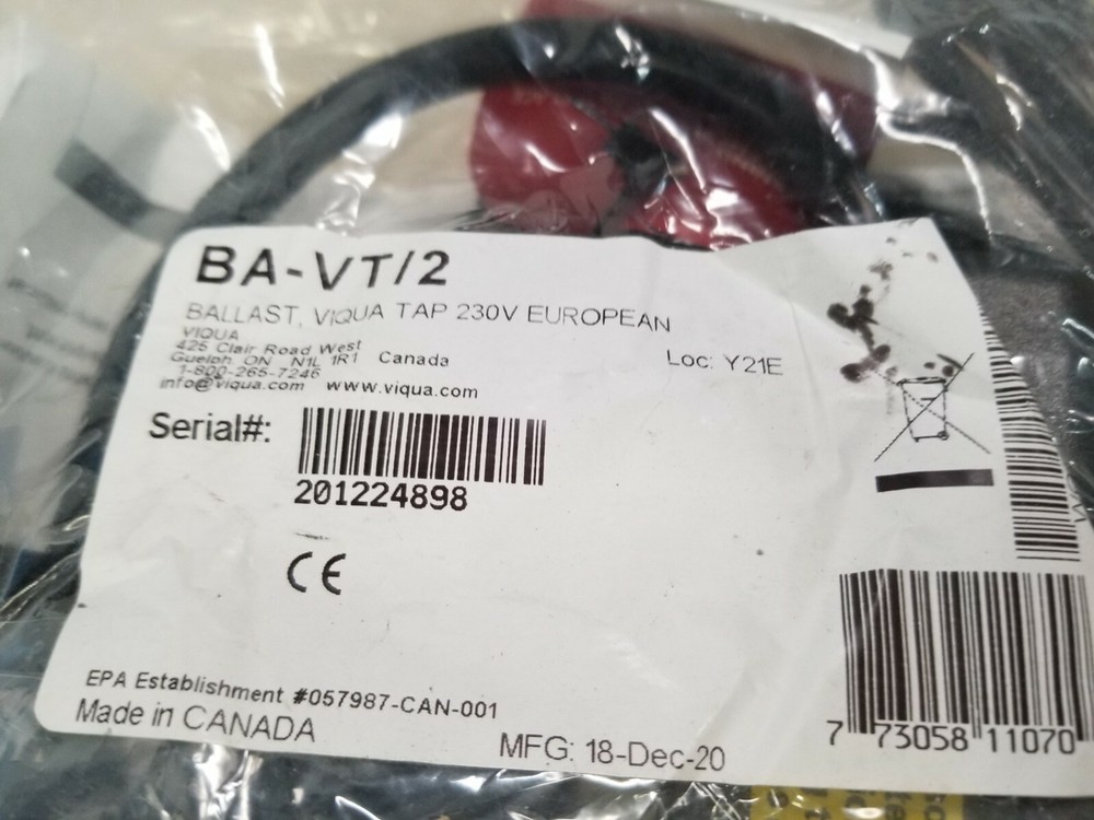 Viqua BA-VT/2 Replacement Controller 230V European