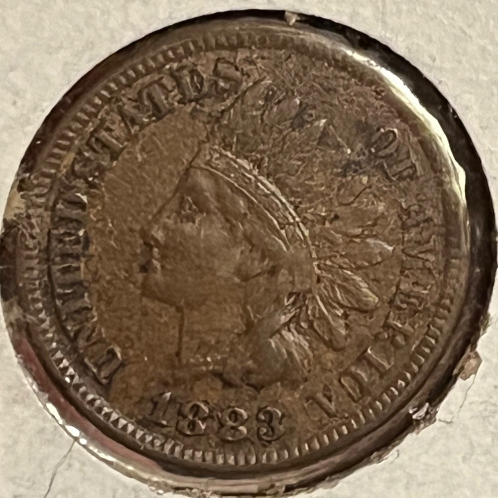 1883Indian cent , XF, scarce date