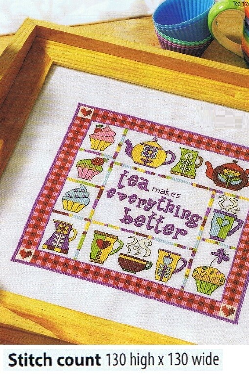 MAKE TIME FOR TEA     CROSS STITCH PATTERN  ONLY   ALS   PQ