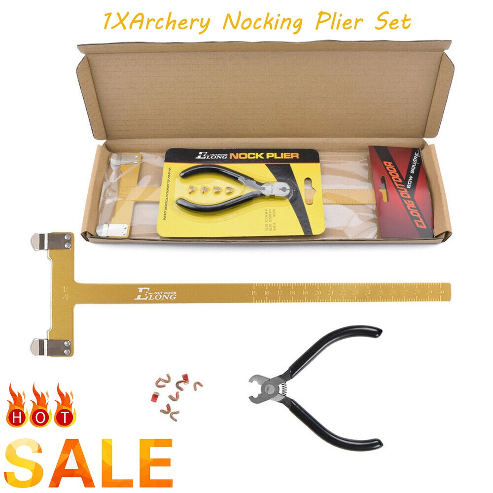 1XArchery Nocking Plier T Bow Square Bow String Nocking Points Bows Tuning Kit