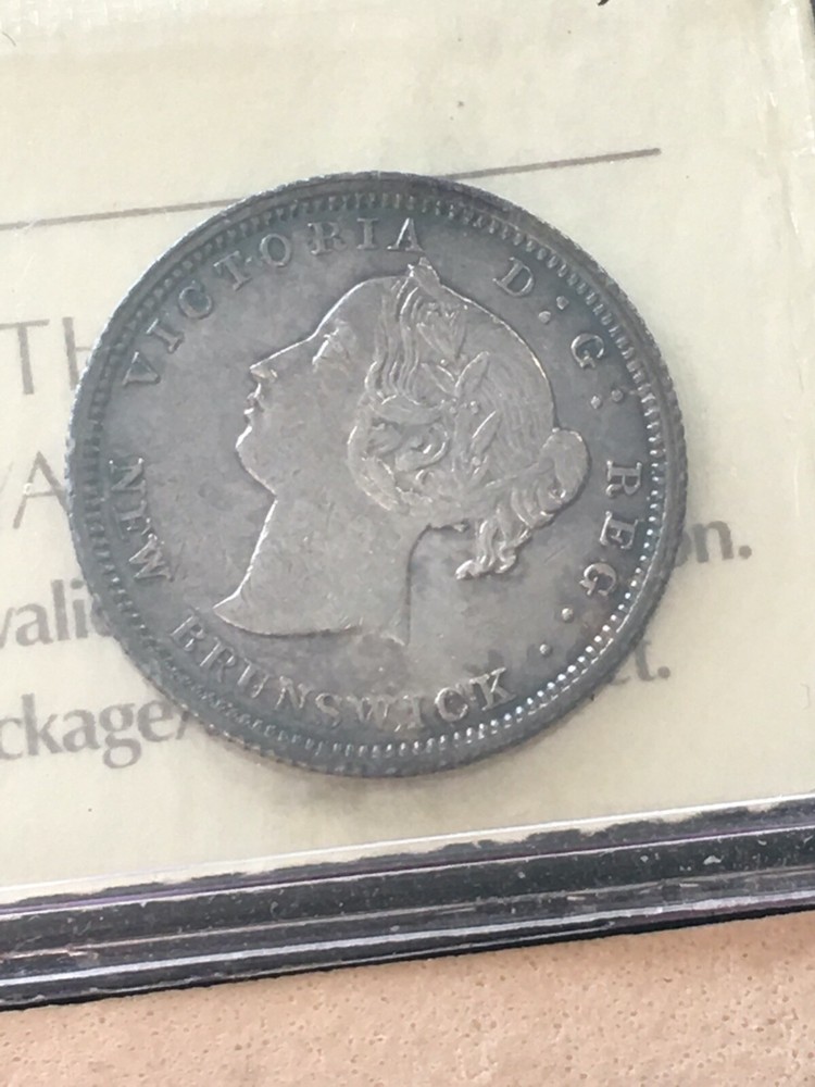 1862 ICCS Graded New Brunswick Five Cent, **EF-40**