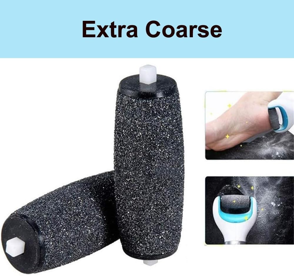 12 Extra Coarse Replacement Roller Refill Heads Compatible With Amope Pedi Refil