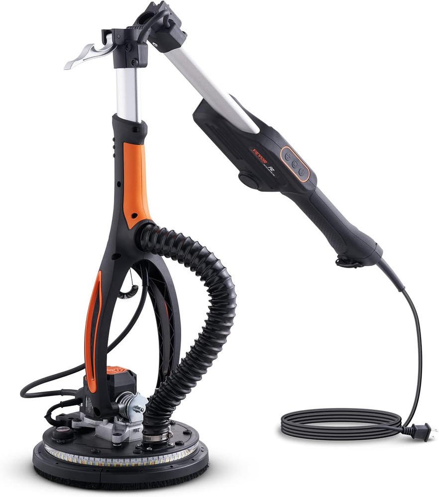 800W Electric Drywall Sander with LED Lights & Extendable Handle, Variable Speed