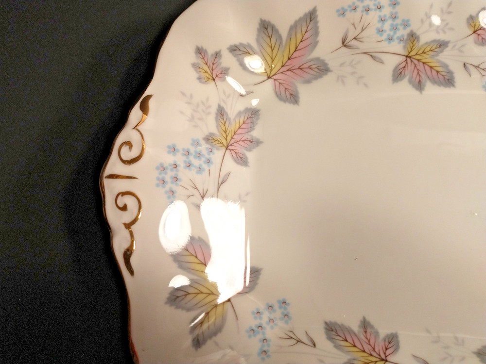 Paragon Enchantment Bone China rectangular tray 11.625" long