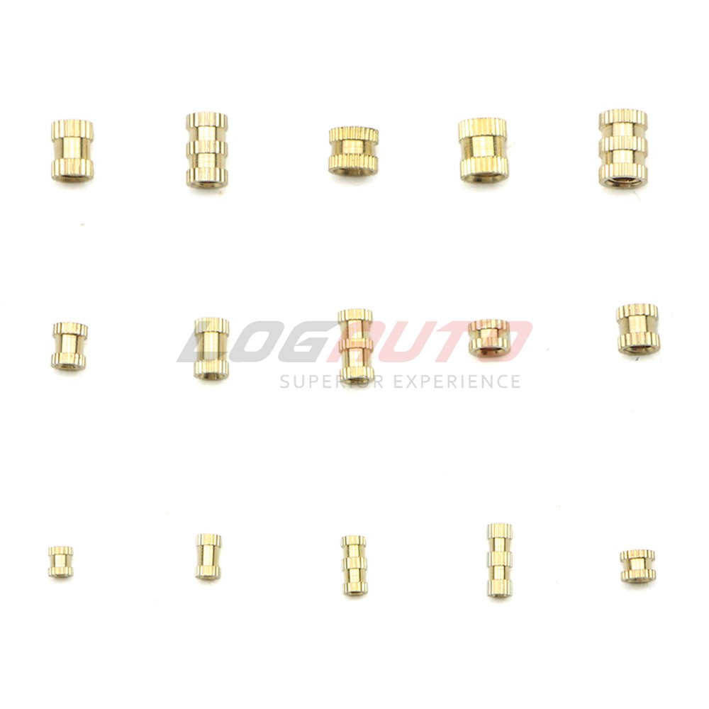 370Pcs Female Thread Solid Brass Knurled Nuts Threaded Insert Embedment M2-M5