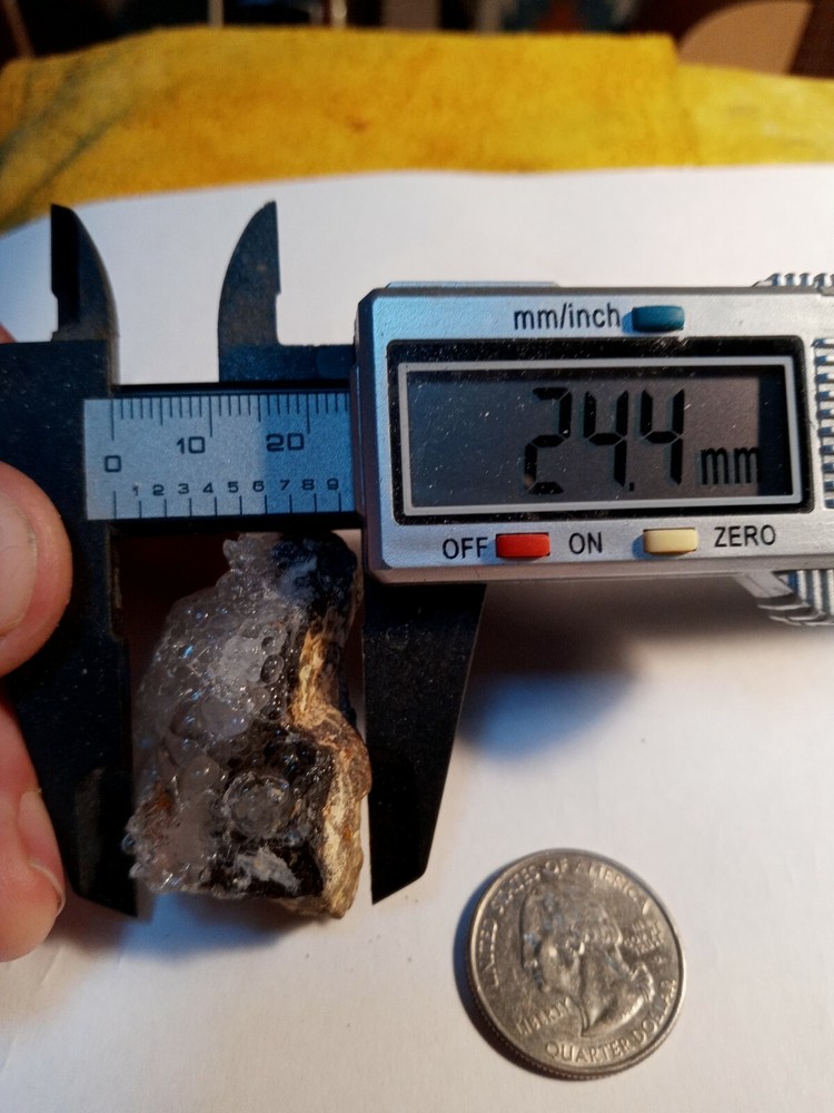 Hyalite opal botryoid on matrix