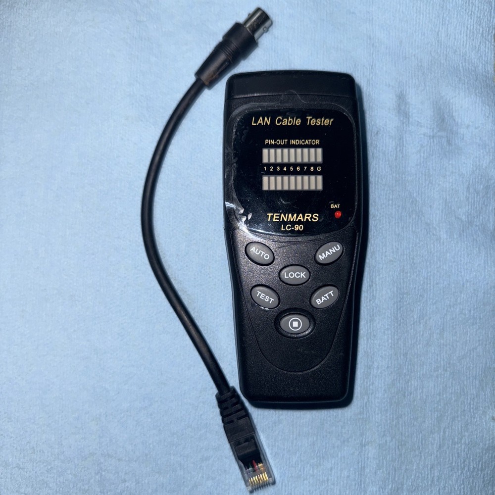 TENMARS LC-90 LCD Display Lan Cable Tester Input/Output