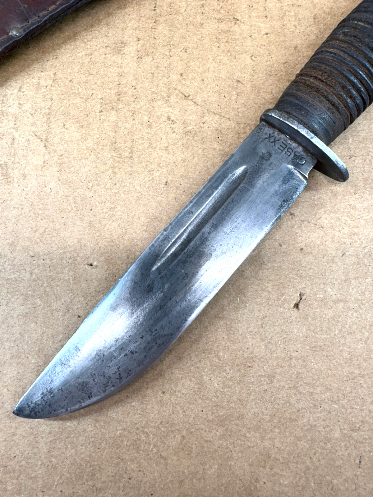Vintage WWll Case XX 337-6" Q Quartermaster Combat Fighting Knife w Sheath LOOK