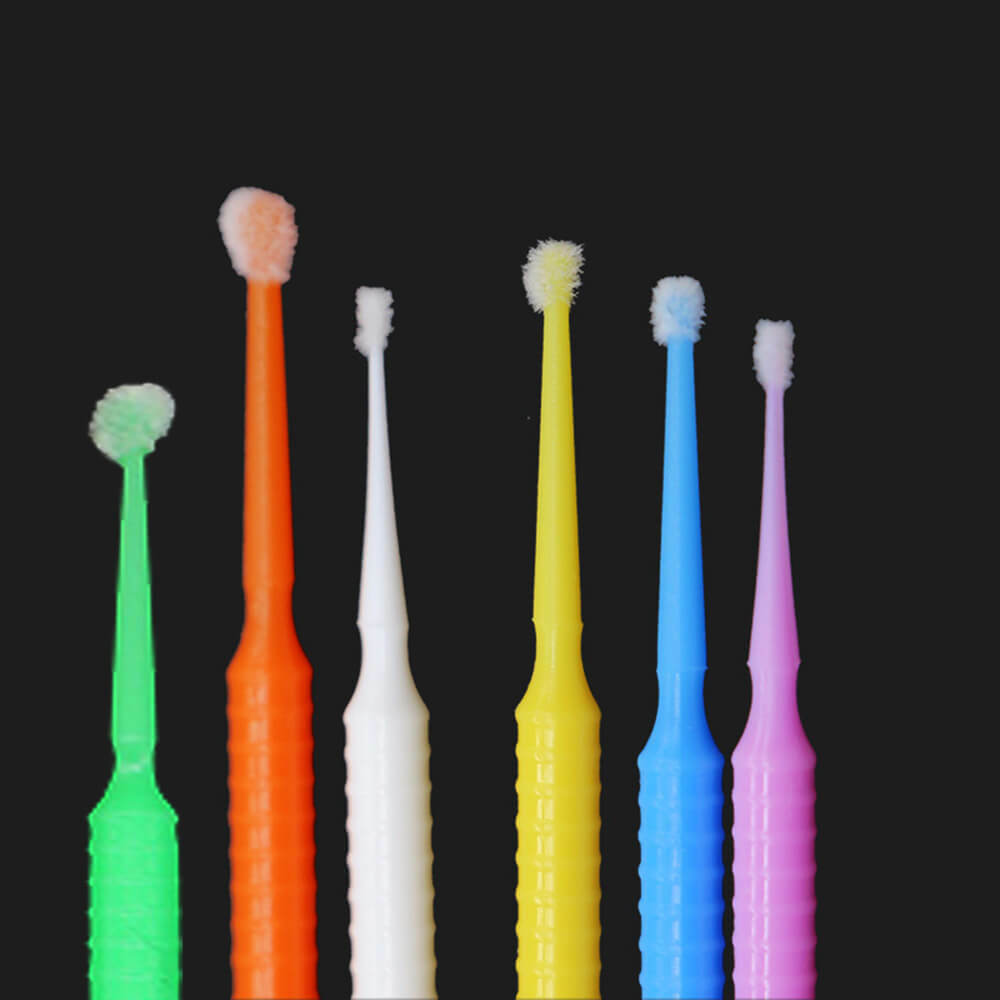 100pcs Disposable Micro Applicator Brushes, Dental Bendable Superfine Tip, White