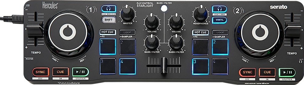 Hercules DJControl Starlight Ultra Portable Compact DJ Controller