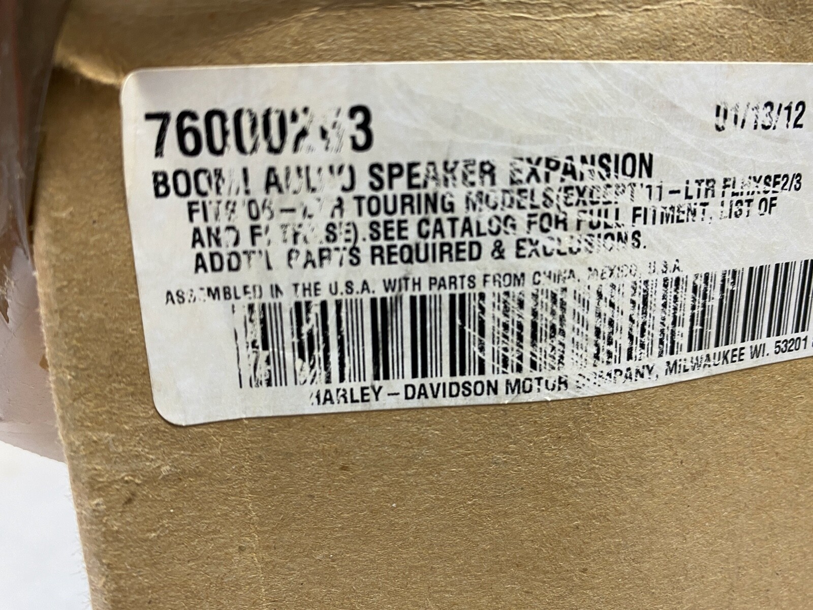 MTX Boom '06-'13 OEM Harley Touring Amplifier Audio Saddlebag Speaker Wiring Kit