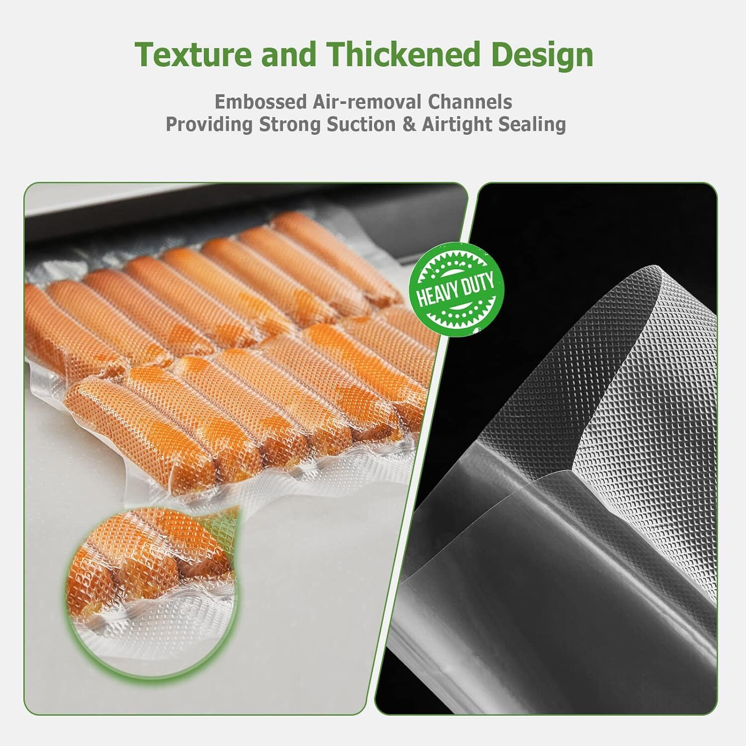 11"x50' Vacuum Sealer Bags Roll Embossed FoodSaver Storage Bags fit Most Machine