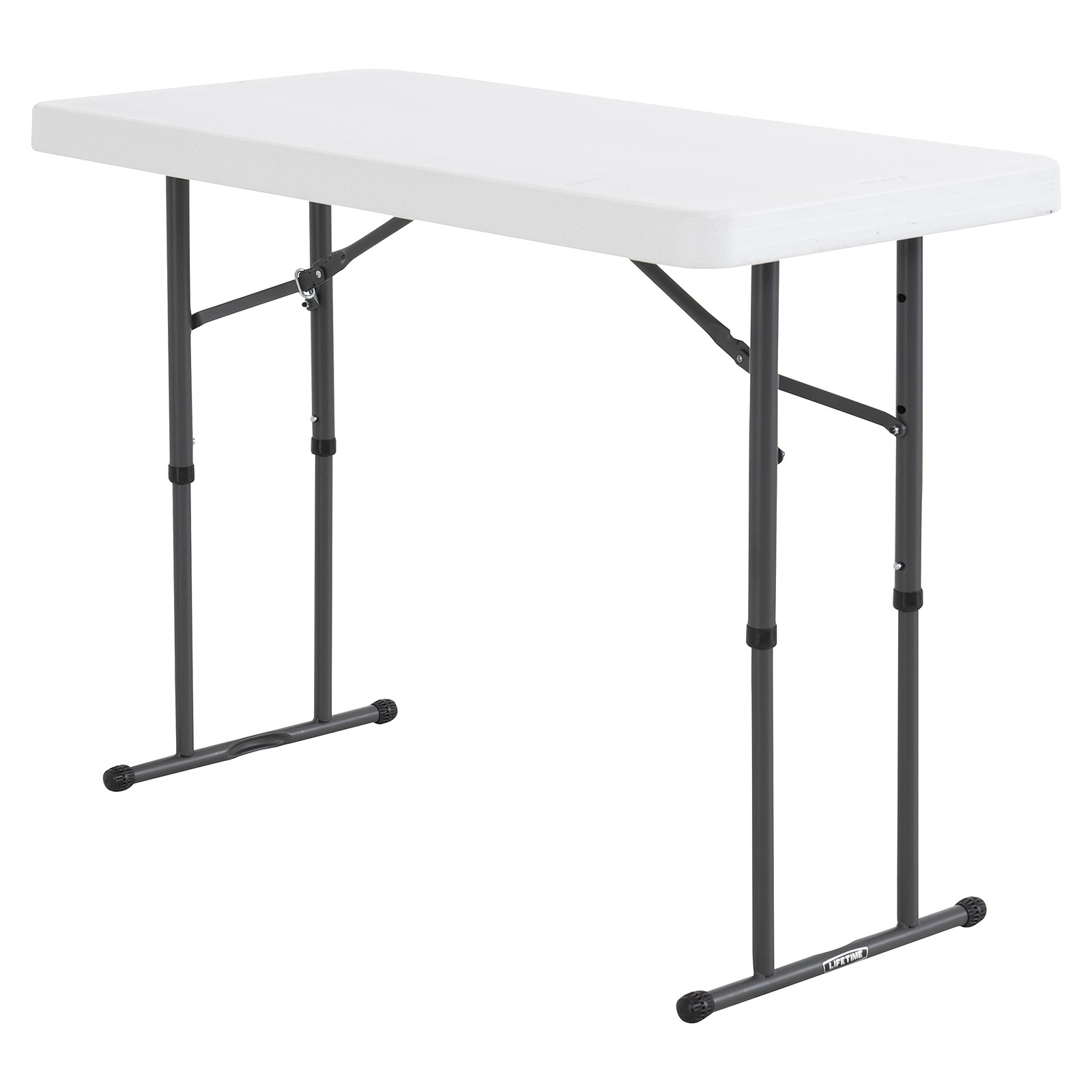 Lifetime Commercial Height Adjustable Folding Utility Table, 4-Foot