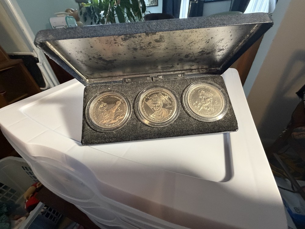 Patton, Eisenhower, McCarthur commemorative coin set